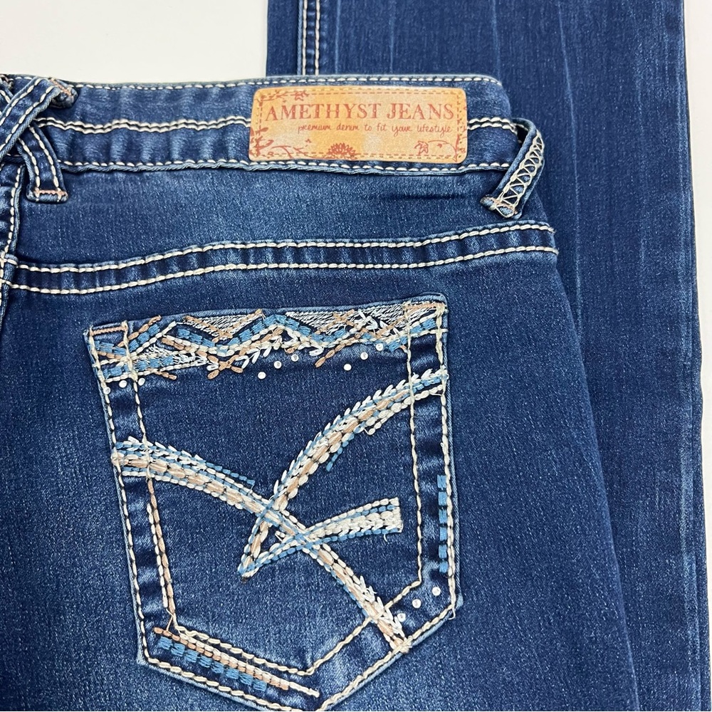 Amethyst Jeans NWT Baby Boot Cut Low Rise Dark Wash Size 5 - Picture 9 of 9
